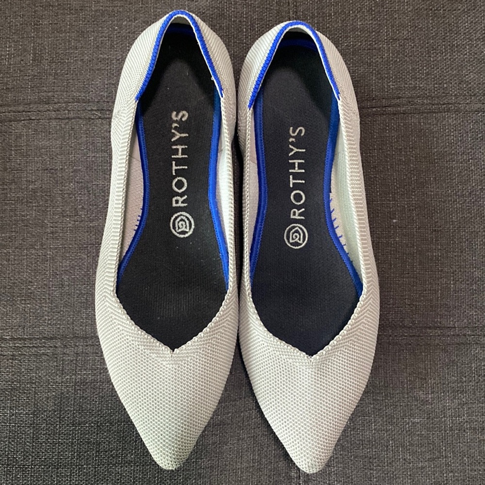 Rothy’s The Point Flat Gray